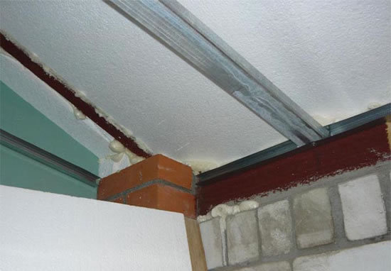 утепление потолка бани пенопластом