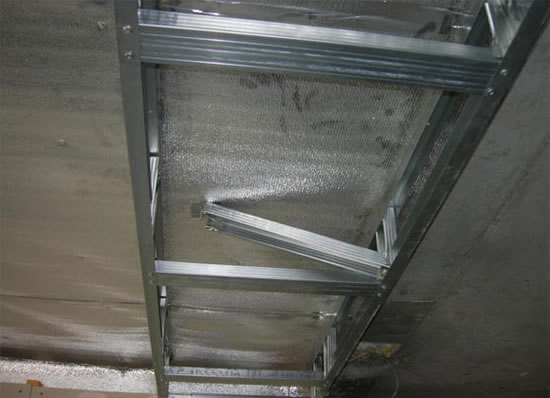 каркас двухуровневого потолка из гипсокартона